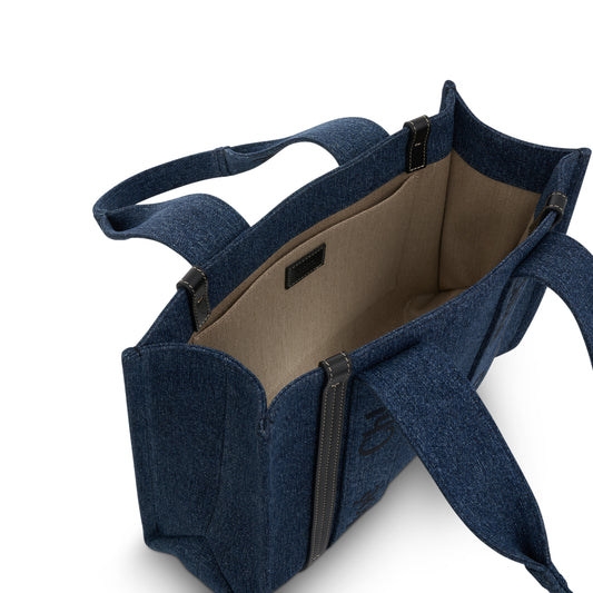 Medium Woody Tote Bag in Denim