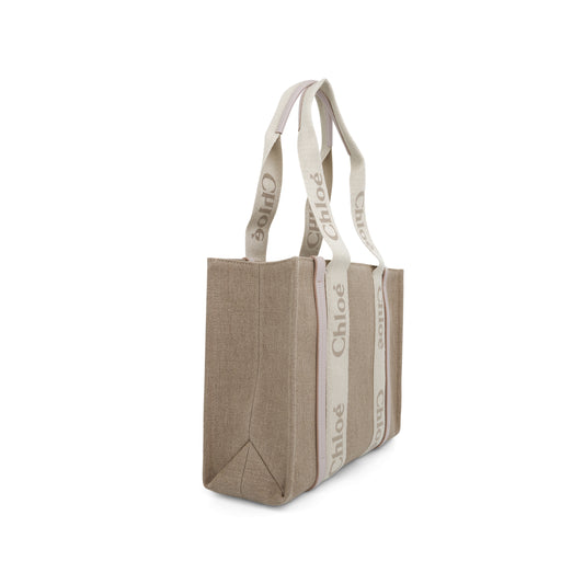 Medium Woody Tote Bag in Wild Grey