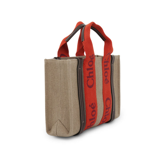 Small Woody Tote Bag in Orange