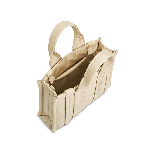 Small Woody Tote Bag in Dusty Ivory