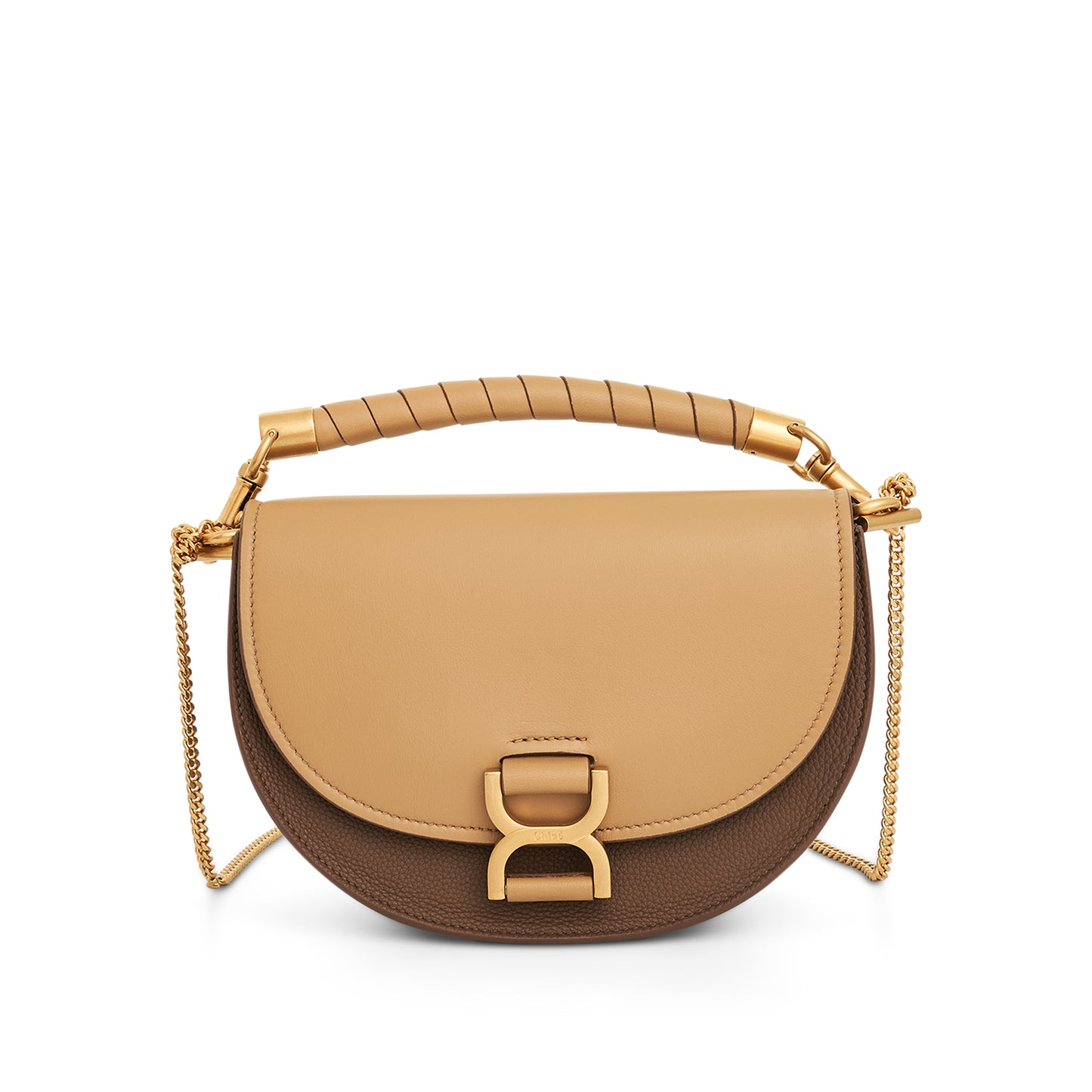Marcie Leather Crossbody Bag in Creamy Brown