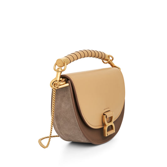 Marcie Leather Crossbody Bag in Creamy Brown