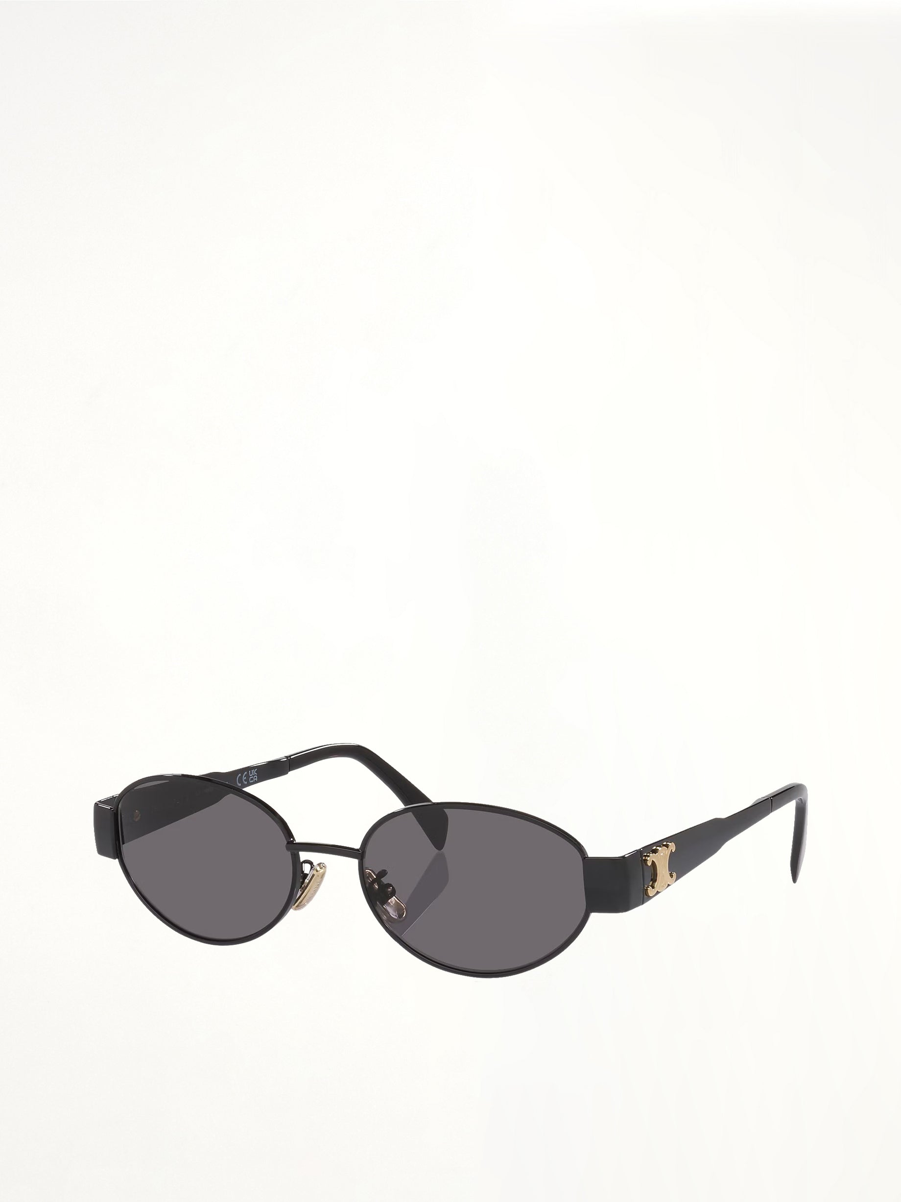 CL40235U Metal Sunglasses in Black/Gold