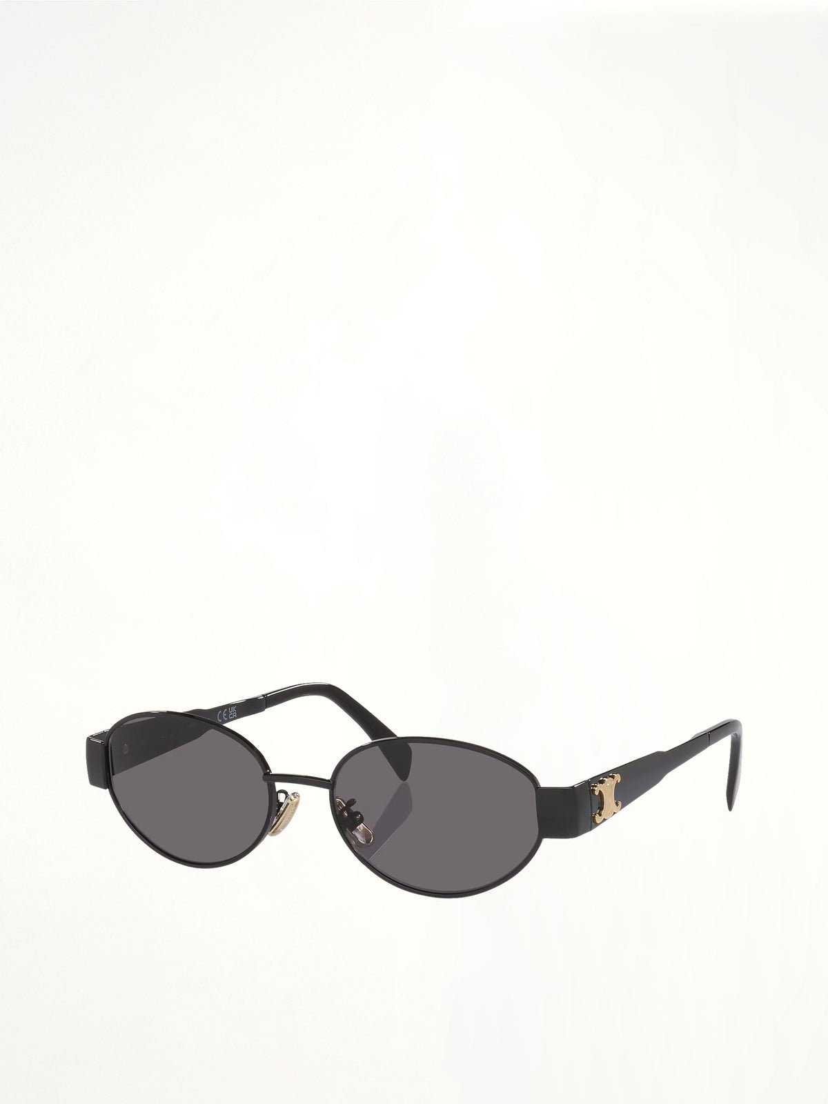 CL40235U Metal Sunglasses in Black/Gold