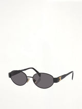CL40235U Metal Sunglasses in Black/Gold