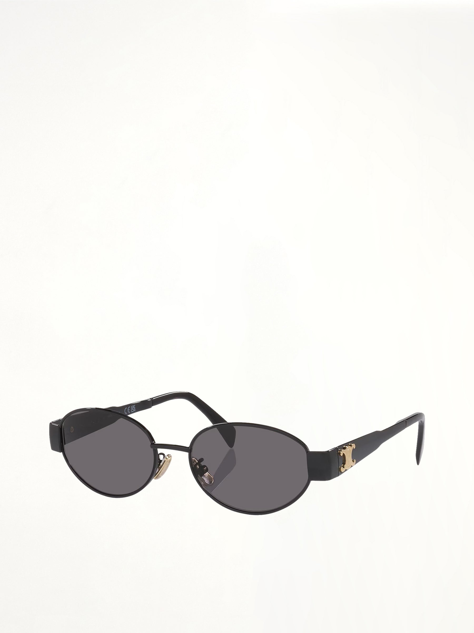 CL40235U Metal Sunglasses in Black/Gold