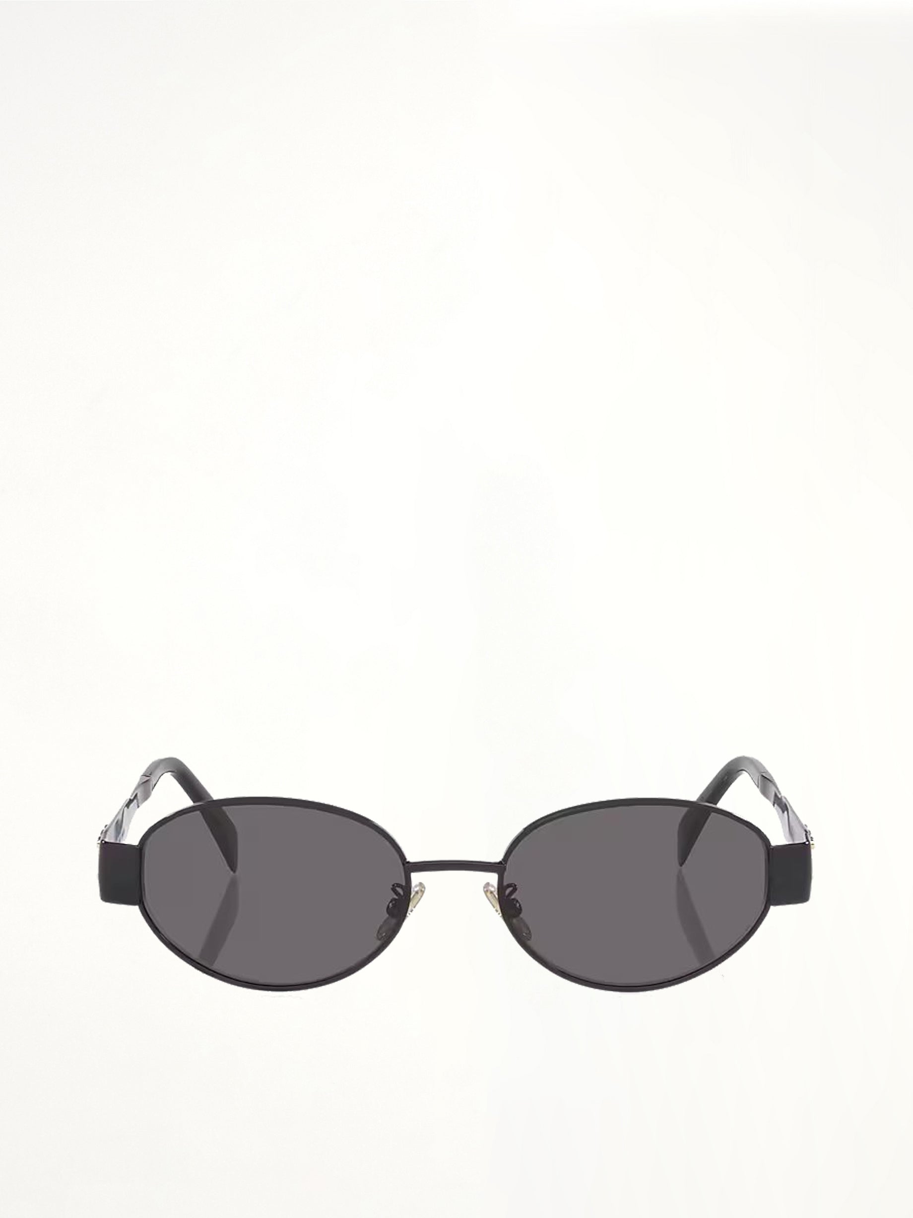CL40235U Metal Sunglasses in Black/Gold
