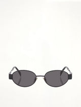 CL40235U Metal Sunglasses in Black/Gold