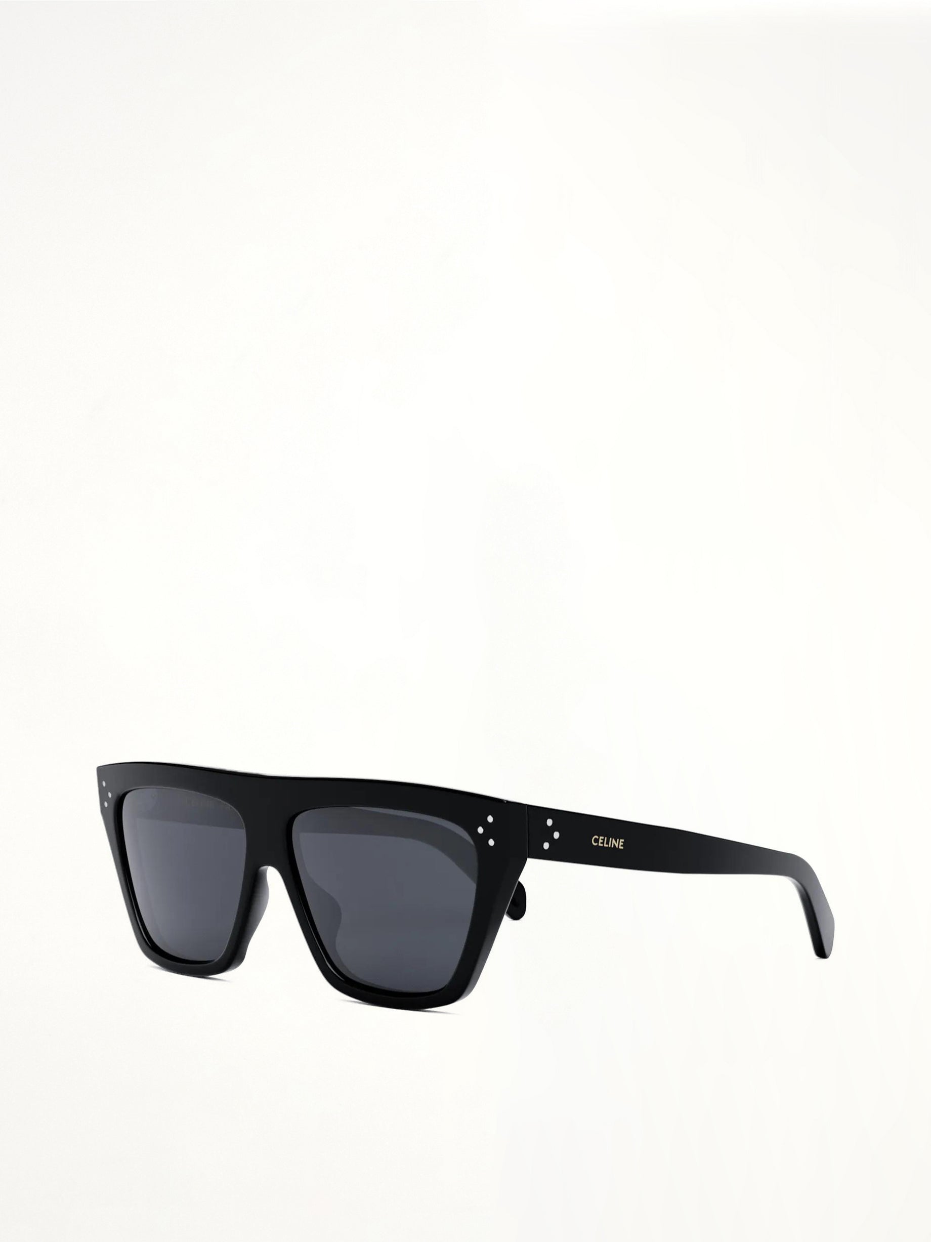 CL40256I Oversized D-Frame Sunglasses in Black