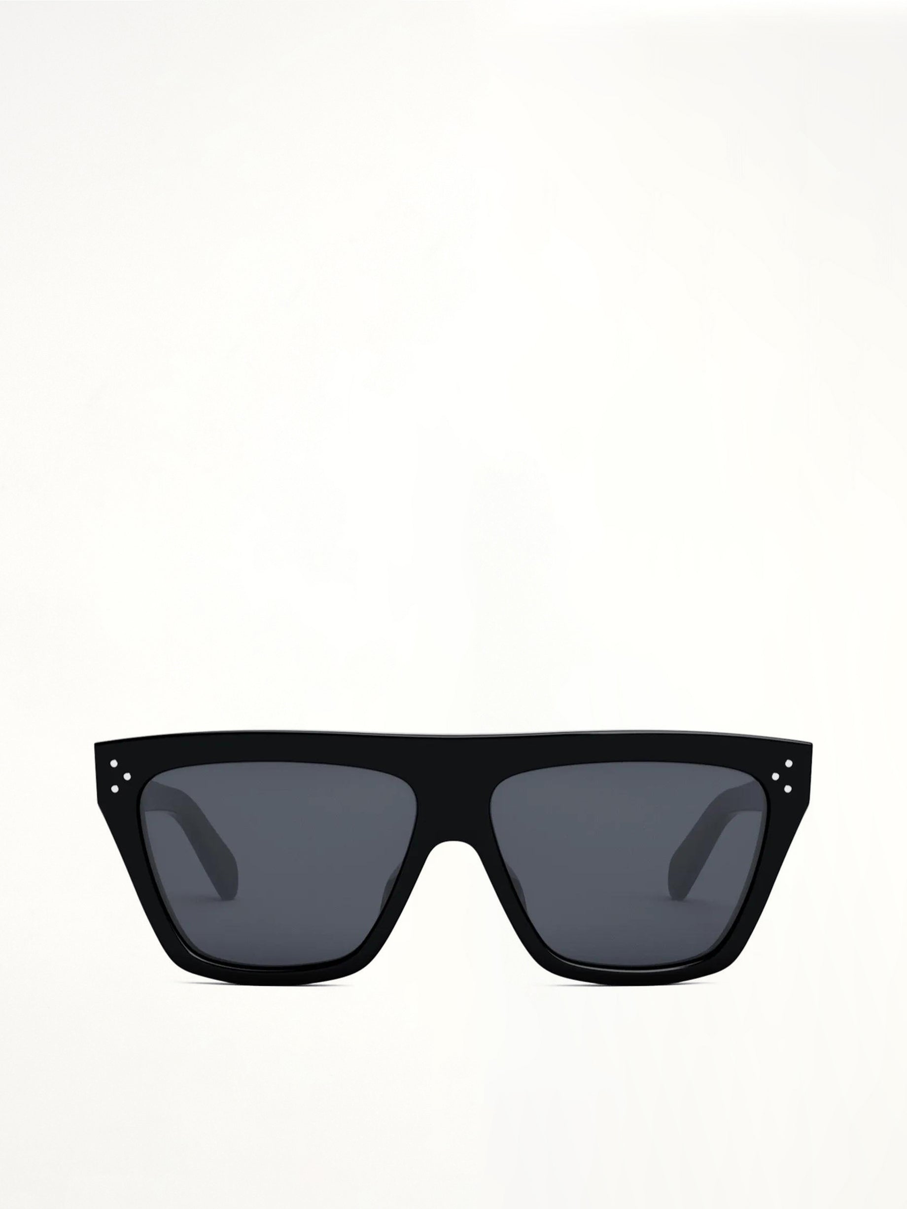 CL40256I Oversized D-Frame Sunglasses in Black