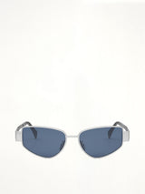 Celine CL40293U 5530N Metal Sunglasses in Dark Blue/Silver