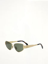Celine CL40293U 5530N Metal Sunglasses in Gold/Dark Grey