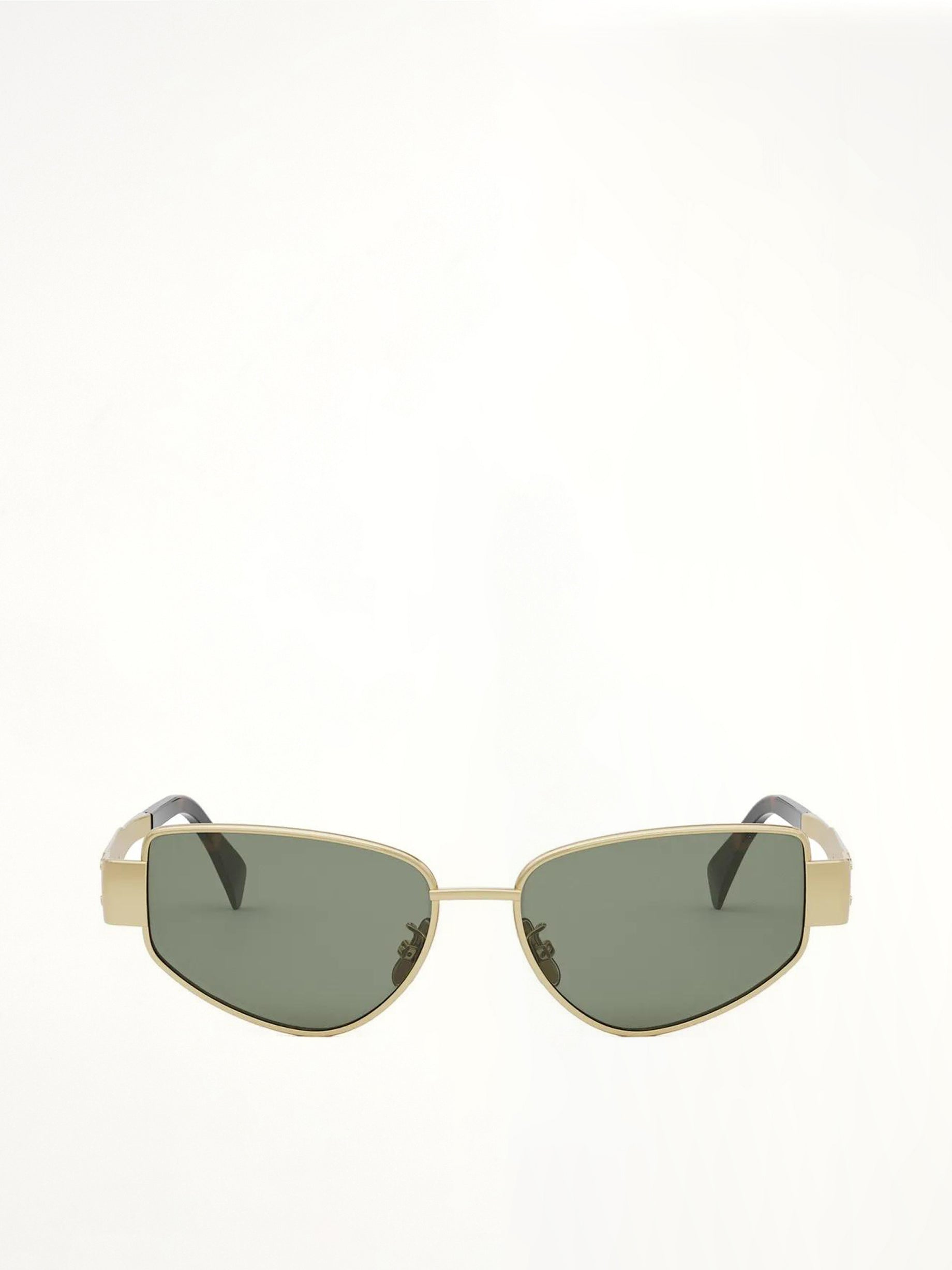 Celine CL40293U 5530N Metal Sunglasses in Dark Grey/Gold