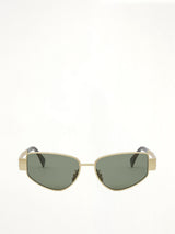 Celine CL40293U 5530N Metal Sunglasses in Gold/Dark Grey