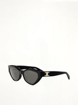 CL40323U Acetate Sunglasses in Shiny Black/Grey