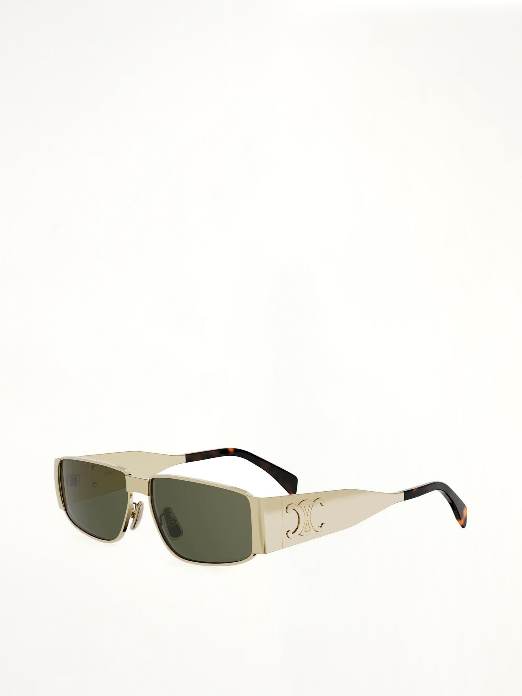 CL40325U 5930N METAL SUNGLASSES in Shiny Endura Gold/Green