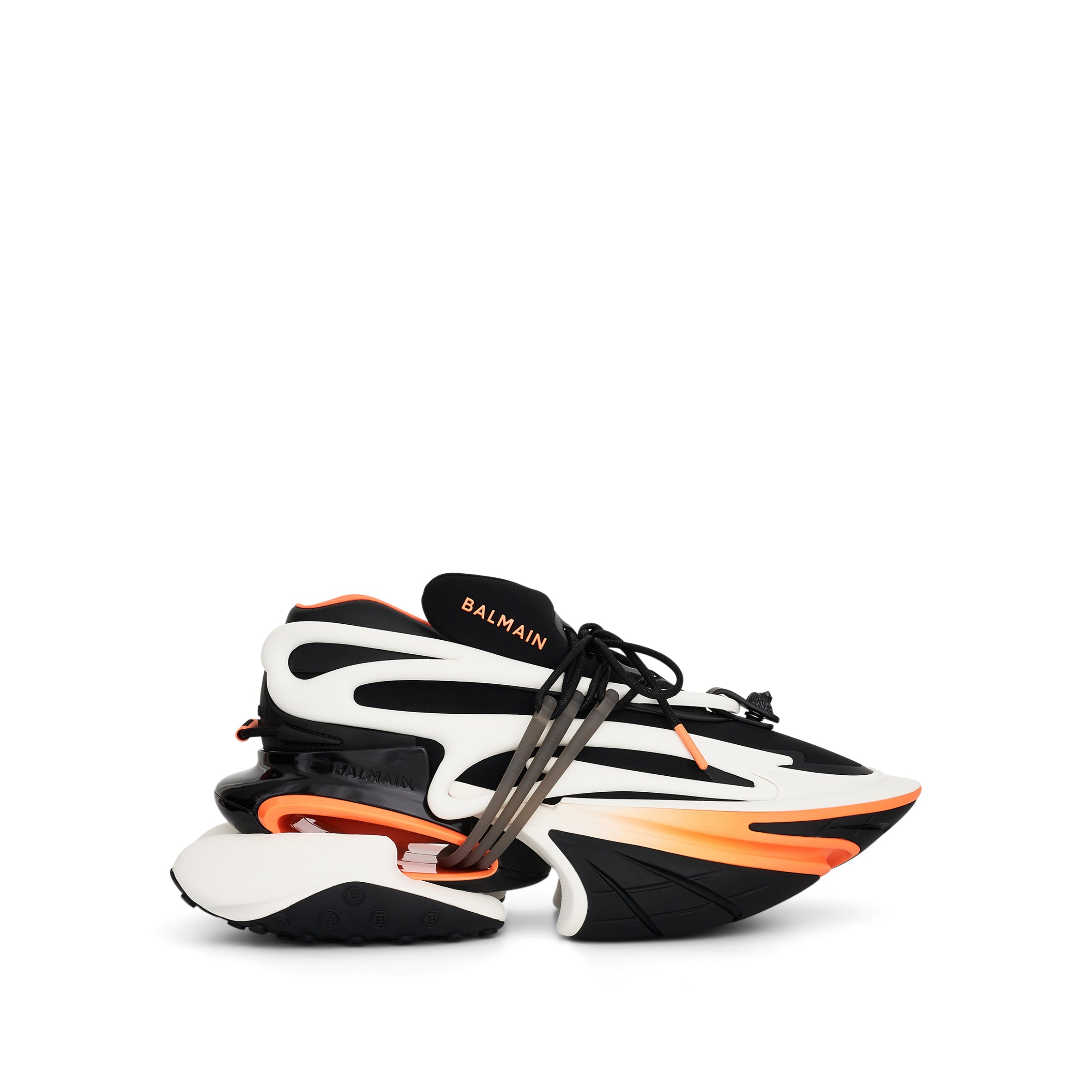 Unicorn Low-Neoprene & Calfskin in Black/White/Orange