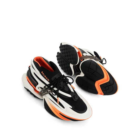 Unicorn Low-Neoprene & Calfskin in Black/White/Orange