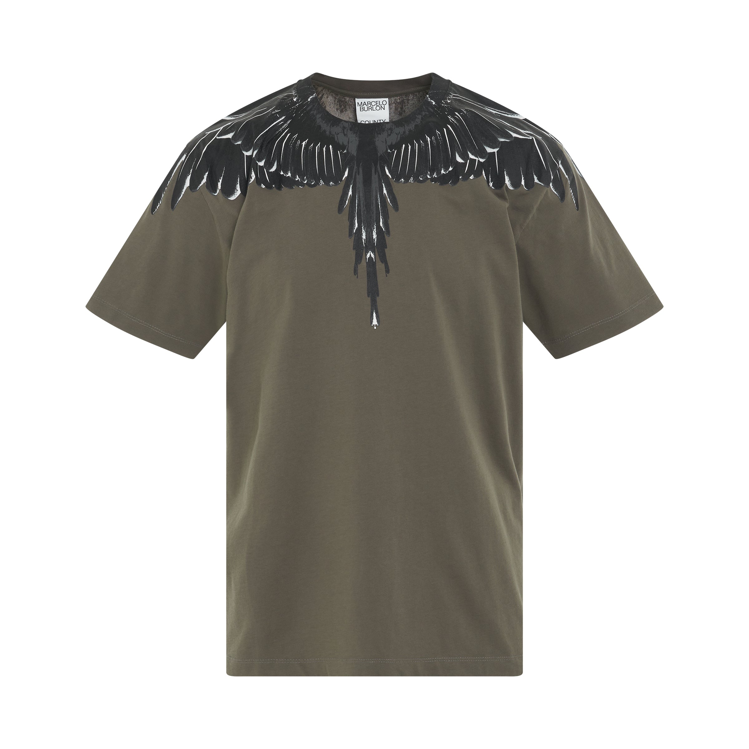 Icon Wings Regular Fit T-Shirt in Army/Black