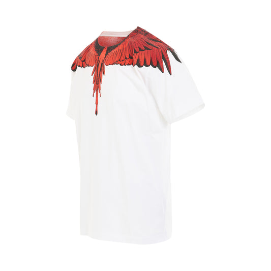 Icon Wings T-Shirt in White/Red