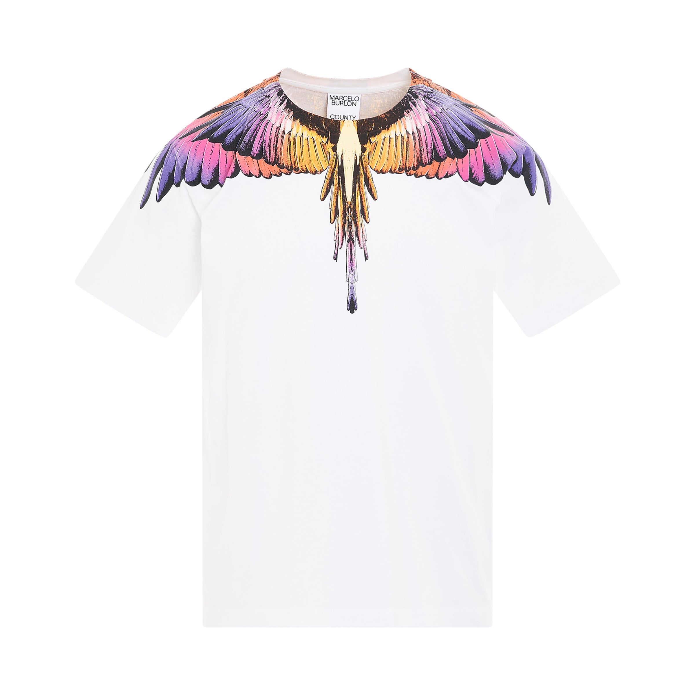 Icon Wings Regular T-Shirt in White/Pink