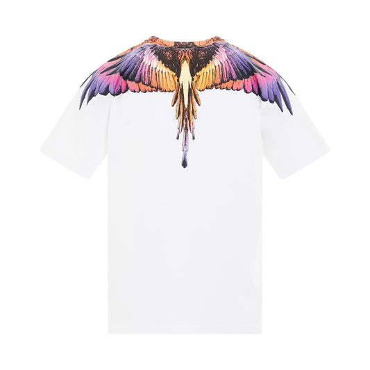 Icon Wings Regular T-Shirt in White/Pink