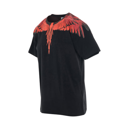 Icon Wings T-Shirt in Black/Red