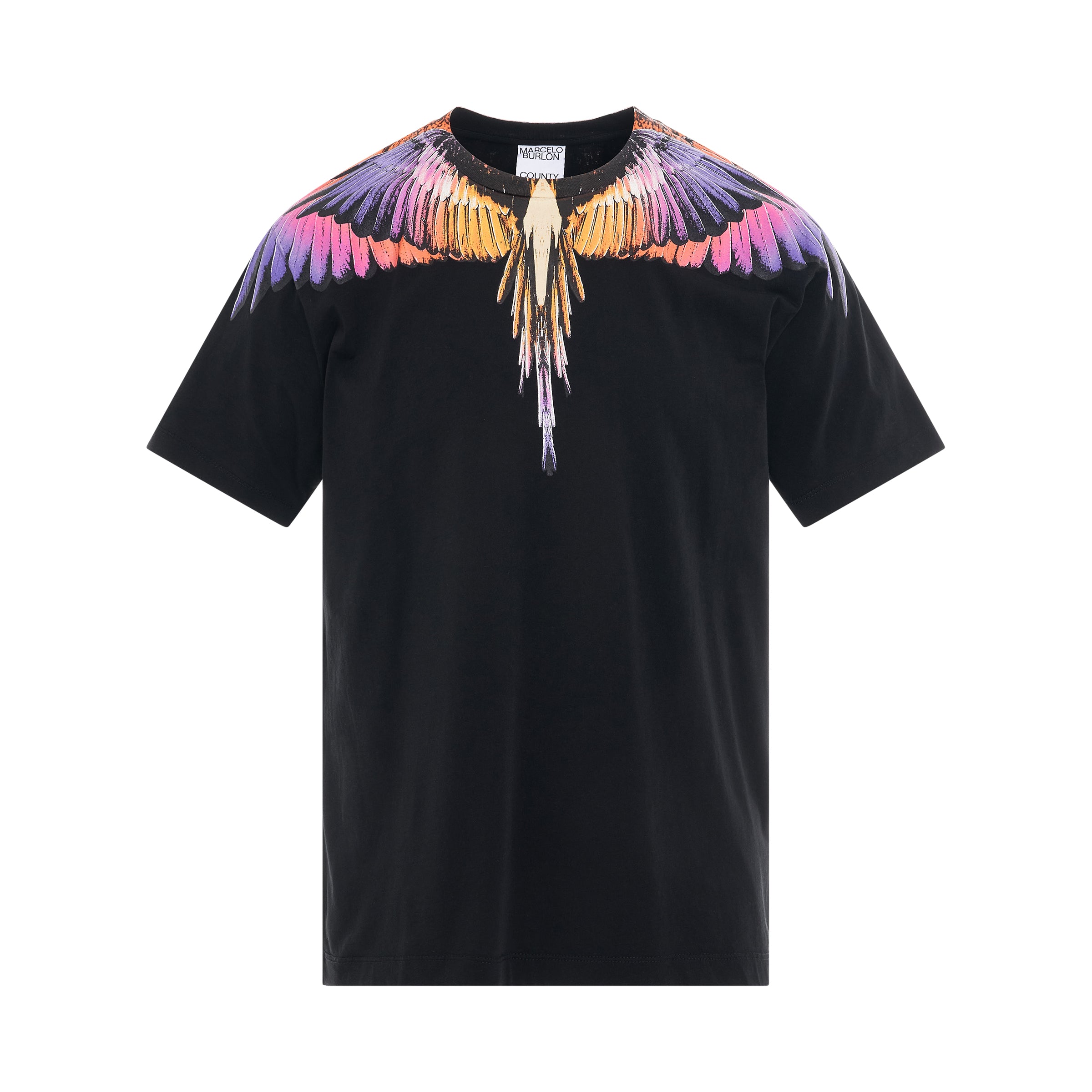 Icon Wings Regular T-Shirt in Black/Pink