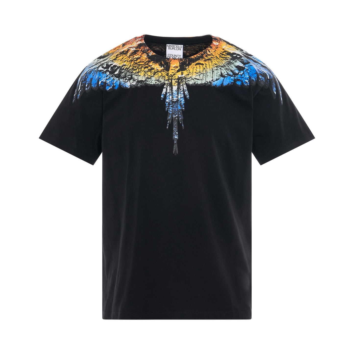 Lunar Wings Regular T-Shirt in Black/Light Blue