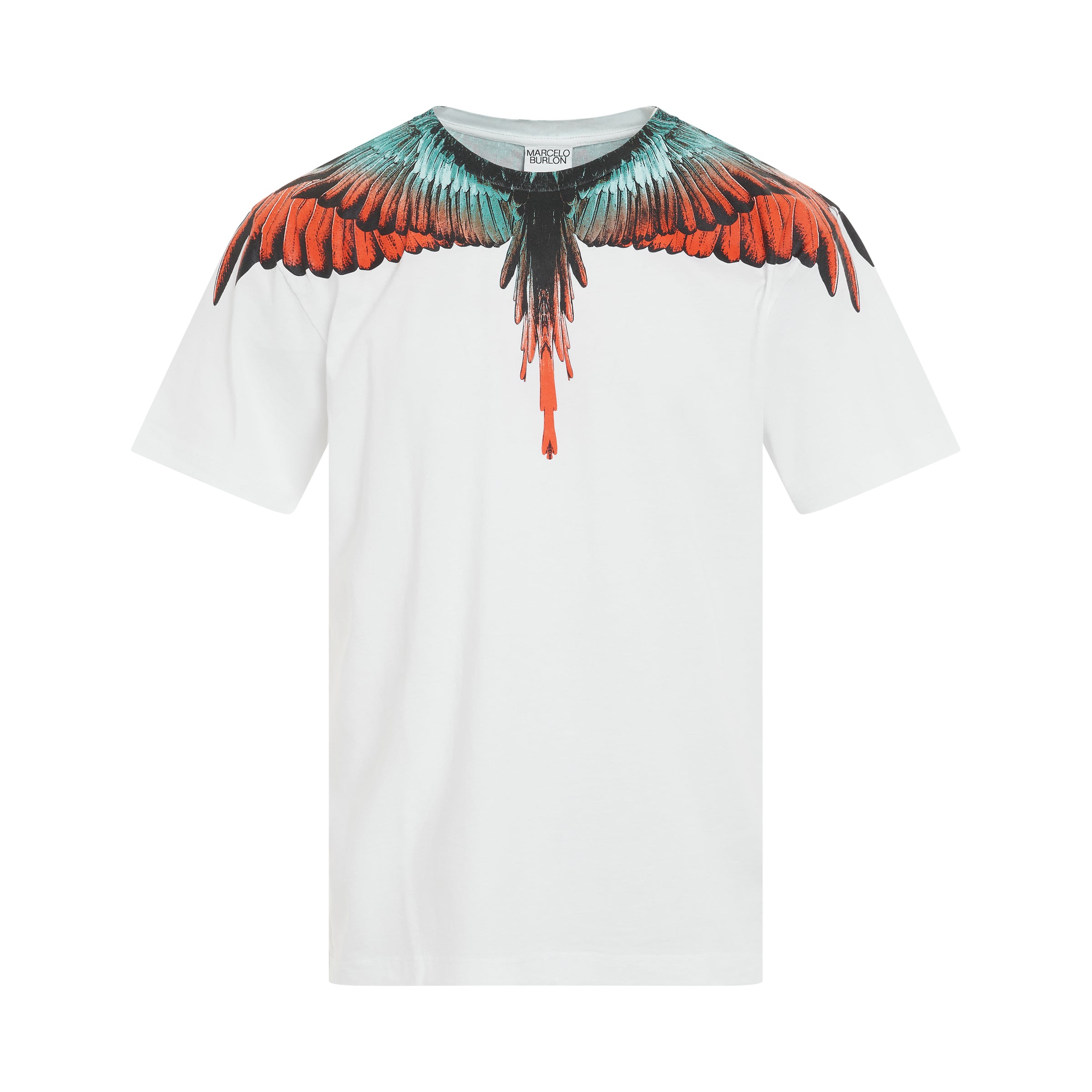 Icon Wings Regular Fit T-Shirt in White/Orange