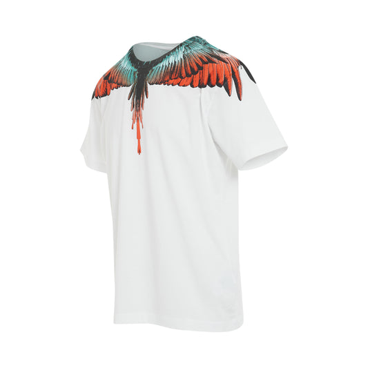 Icon Wings Regular Fit T-Shirt in White/Orange