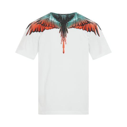 Icon Wings Regular Fit T-Shirt in White/Orange