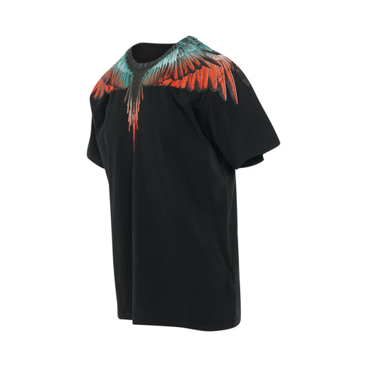 Icon Wings Regular Fit T-Shirt in Black/Orange