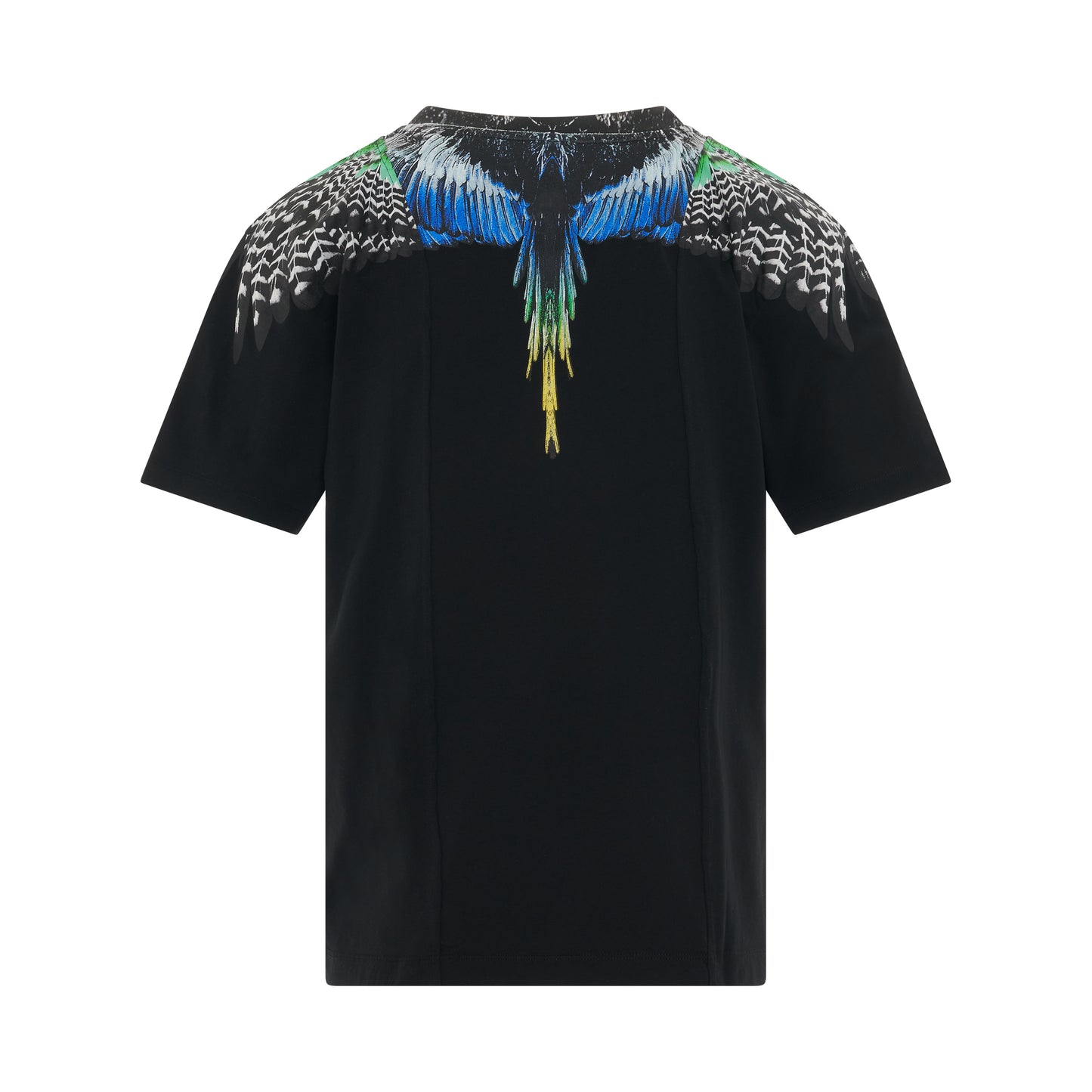 Patchwork Wings Regular T-Shirt in Black/Grey