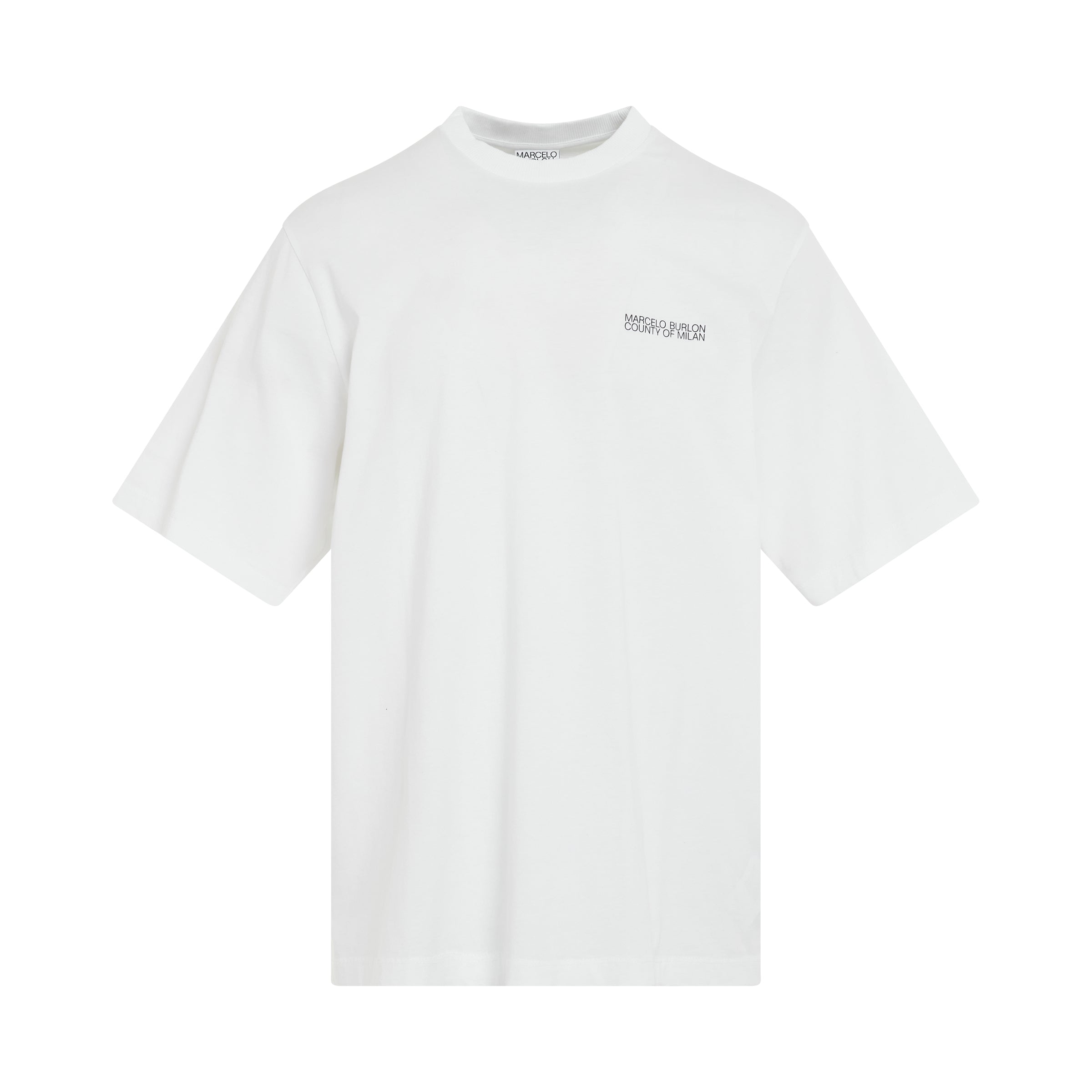 Tempera Cross Oversize T-Shirt in White/Black