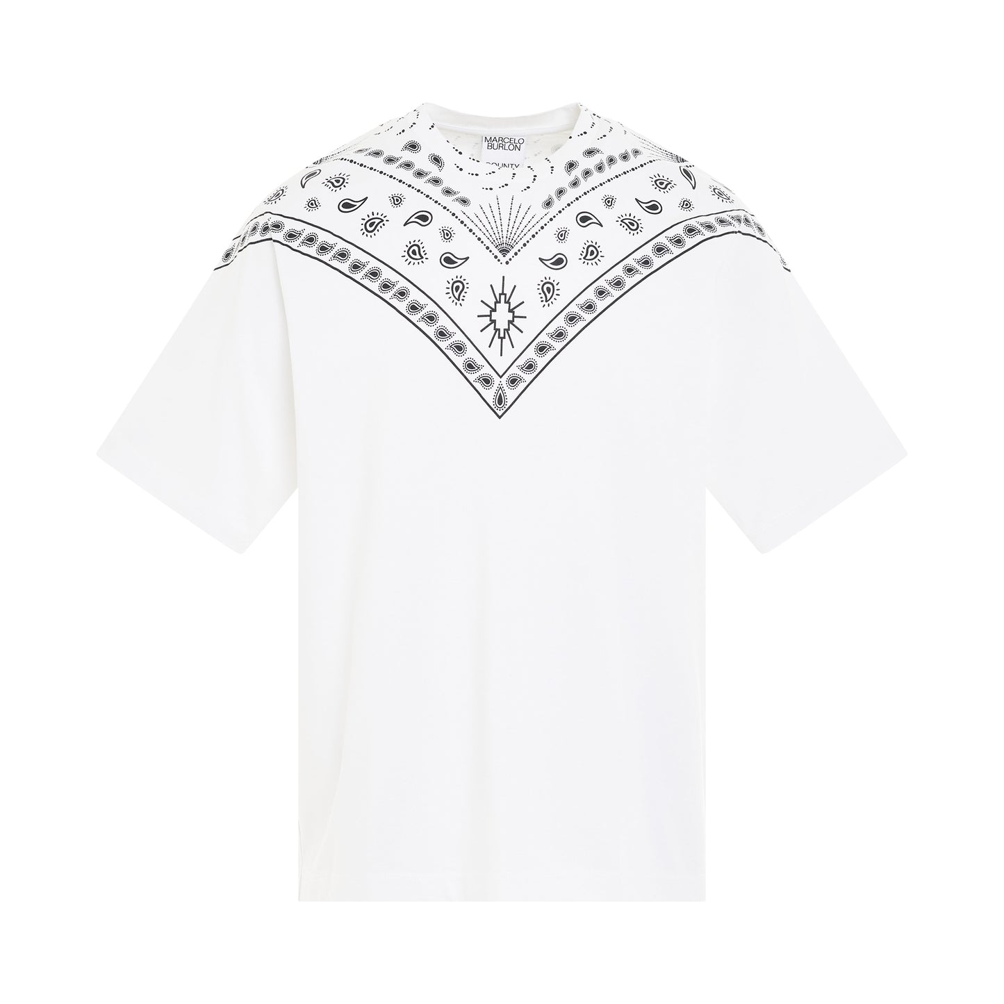 Bandana Over T-Shirt in White/Black