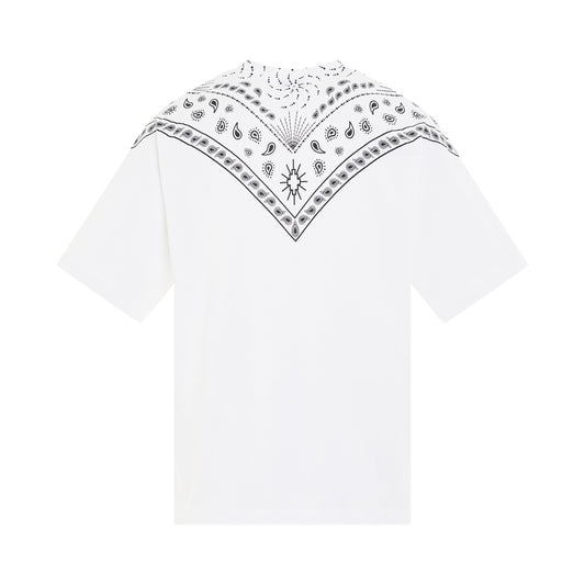 Bandana Over T-Shirt in White/Black