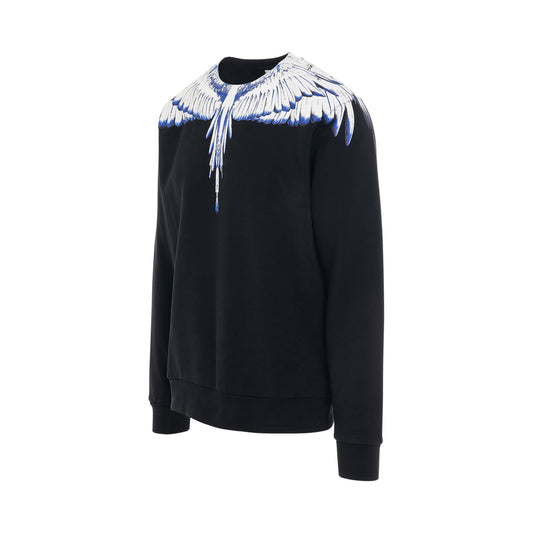 Icon Wings Regular Crewneck in Black/White