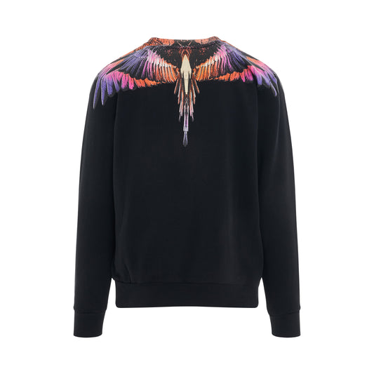 Icon Wings Regular Crewneck in Black/Pink