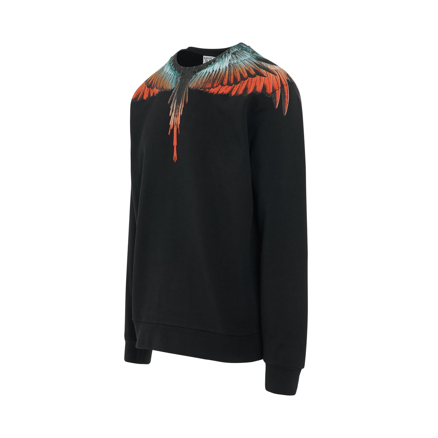 Icon Wings Regular Fit Crewneck in Black/Orange