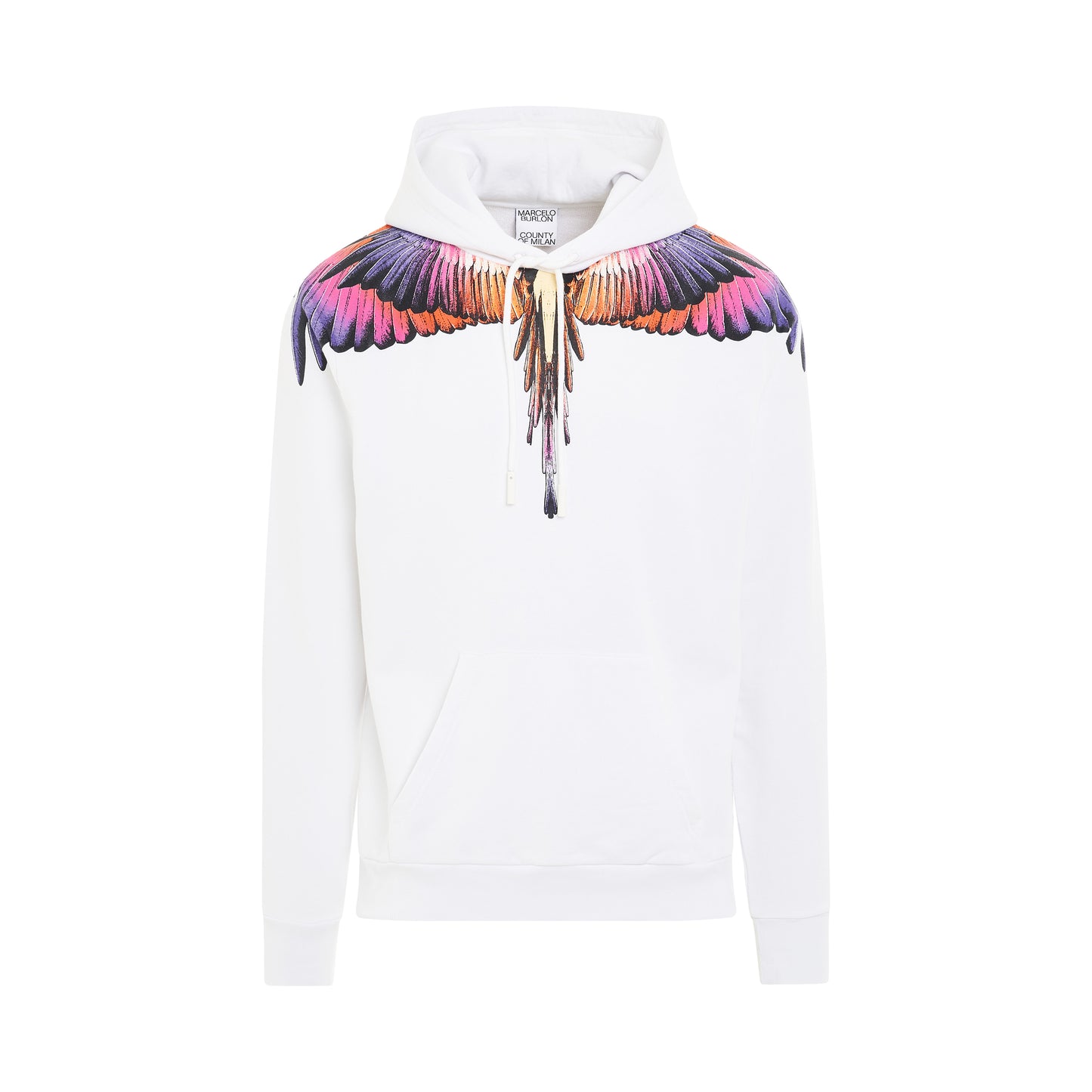 Icon Wings Regular Hoodie in White/Pink