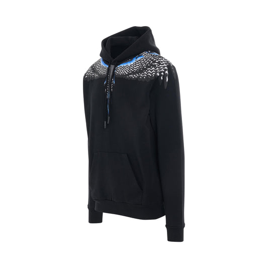 Grizzly Wings Regular Hoodie in Black/Dark Grey