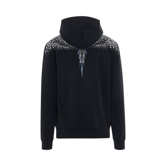 Grizzly Wings Regular Hoodie in Black/Dark Grey