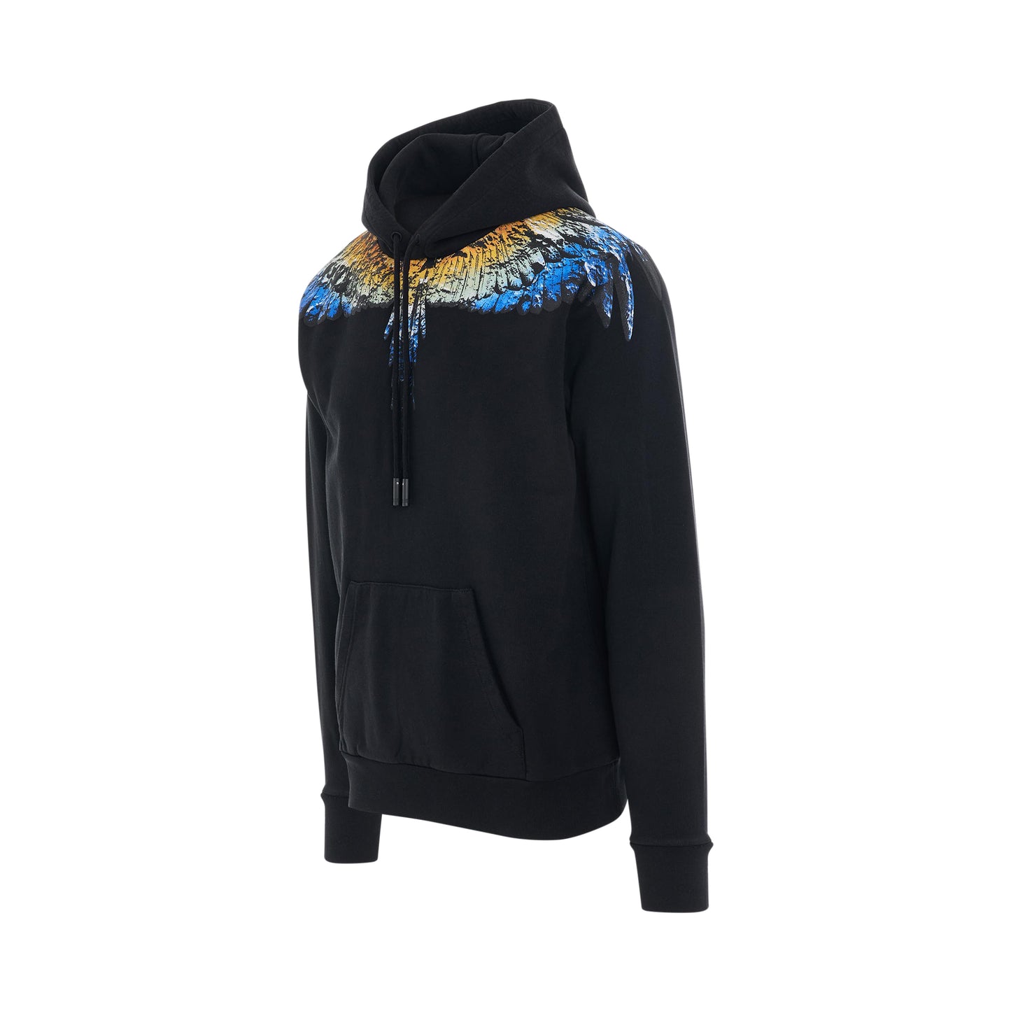 Lunar Wings Regular Hoodie in Black/Light Blue