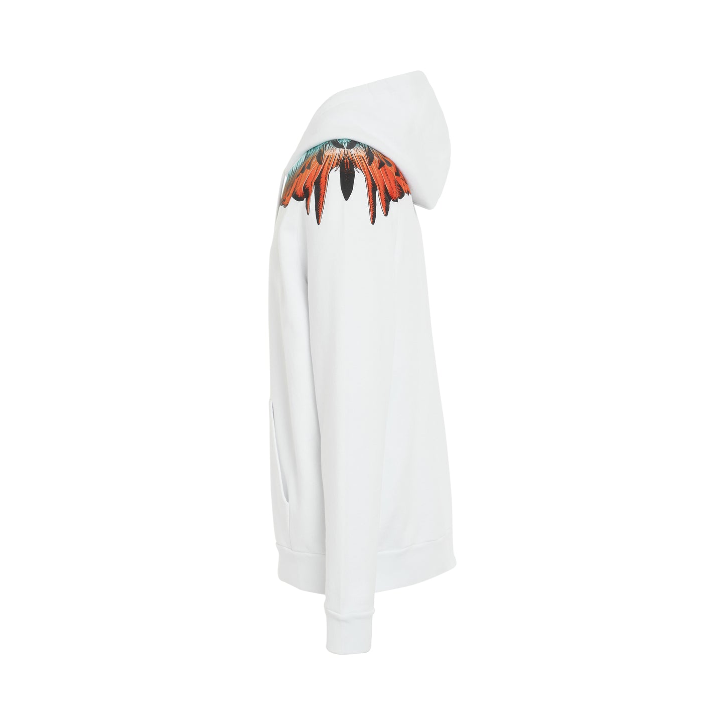 Icon Wings Regular Fit Hoodie in White/Orange