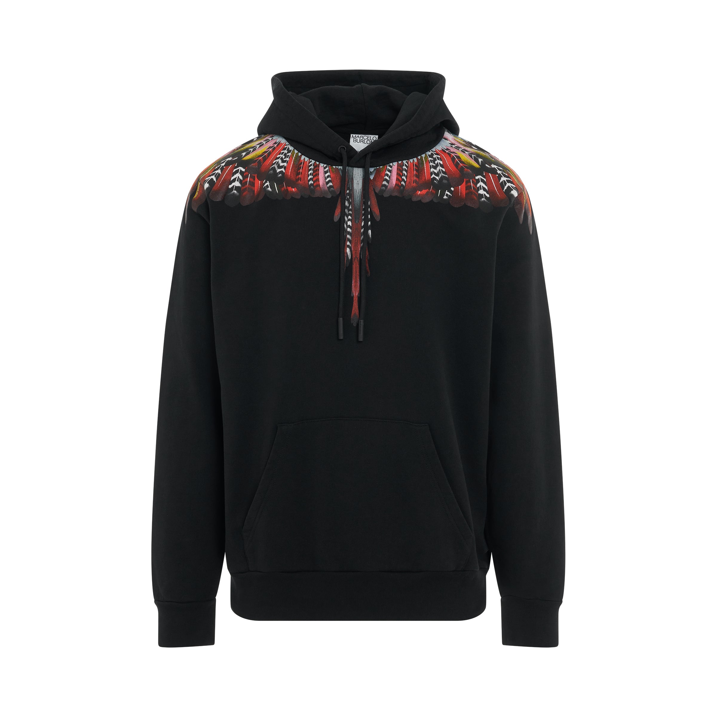 Grizzly Wings Regular Fit Hoodie in Black/Red