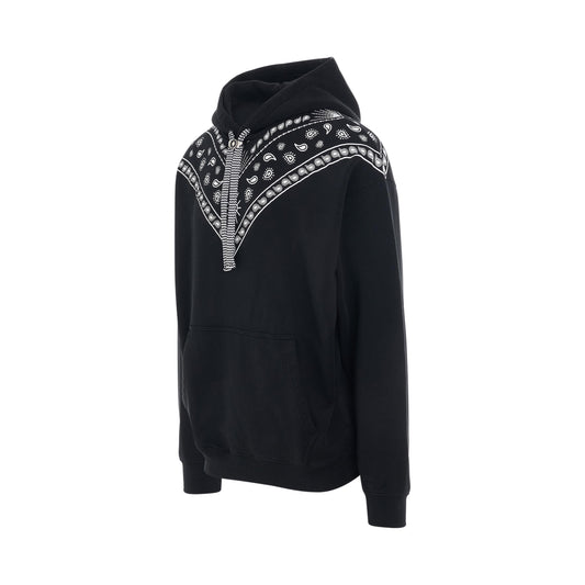 Bandana Comfort Hoodie in Black/White