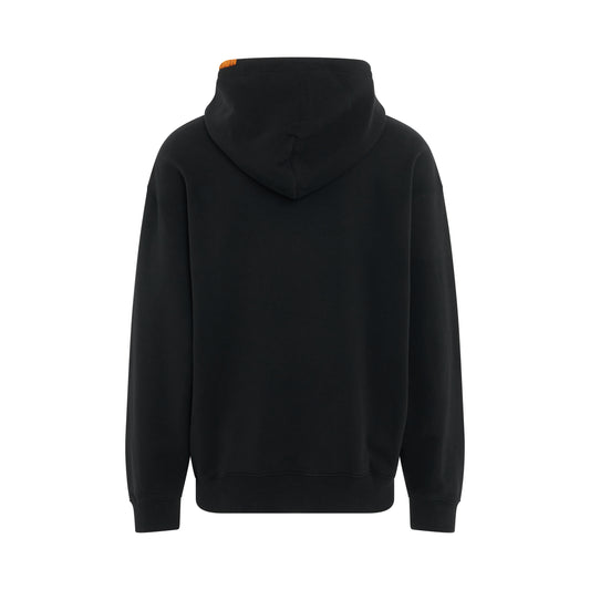 Stitch Cross Comfort Hoodie in Black/Orange