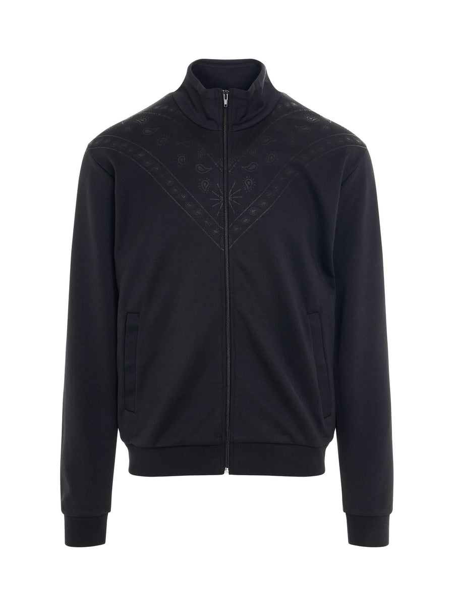 Bandana Slim Track Jacket in Black/Anthracite