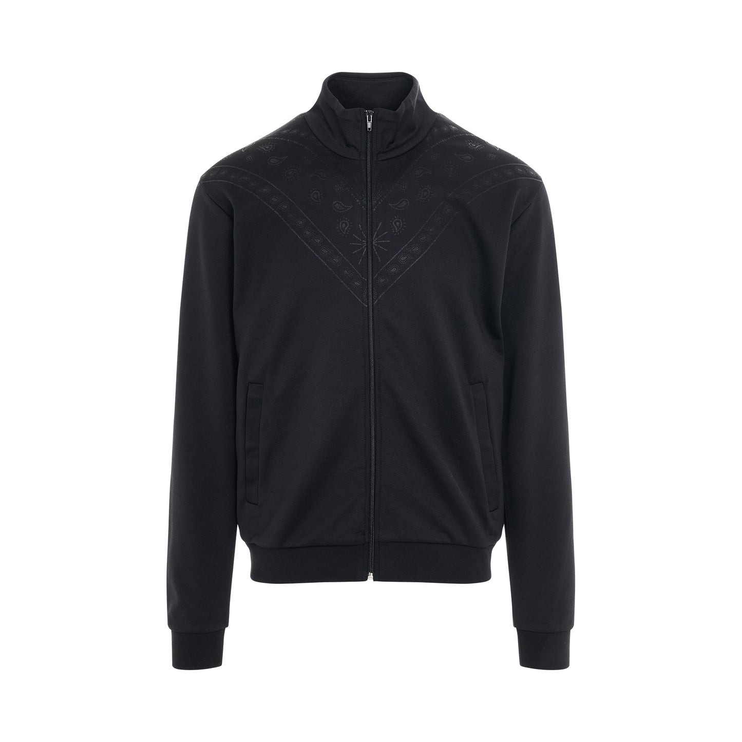 Bandana Slim Track Jacket in Black/Anthracite